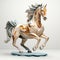 Intricately Detailed Horse Sculpture In Colored Cartoon Style