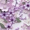 Intricately Sculpted Art Paper With Lilac Flowers And Leaves