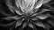 Intricately Sculpted Black And White Abstract Flower Art