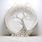 Intricately Sculpted Circular Tree: Flowing Surrealism In Land Art