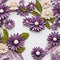 Intricately Sculpted Purple And Green Paper Flowers With Unique Framing