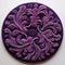 Intricately Sculpted Purple Round Wall Hanging By Jennifer Lee