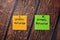 Intrinsic Motivation and Extrinsic Motivation write on sticky notes isolated on office desk