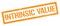 INTRINSIC VALUE orange grungy rectangle stamp