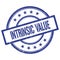 INTRINSIC VALUE text written on blue vintage round stamp