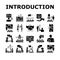 Introduction Speech Collection Icons Set Vector