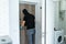 intrusion of a burglar in a house inhabited