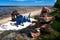 Inuksuk and Blue Chairs with a Beautiful View of the St-Lawrence Seaway