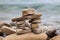 Inuksuk or Inkukshuk on the Huron lake shore