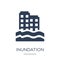 Inundation icon. Trendy flat vector Inundation icon on white background from Insurance collection