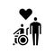 invalid assistance glyph icon vector illustration