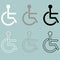 Invalid icon handiccapped person disabled or disabled person.