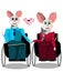 Invalid mouse girl and boy. love disabled mice. Wheelchair mouse. It can be used for printing on postcards, on posters, in