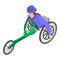 Invalid paralympic race icon, isometric style