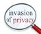 Invansion of Privacy Magnifying Glass Words Private Information