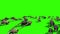 Invasion of Rats Mice Sniff Mouse Back Green Screen 3D Rendering Animation