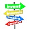 Invent Innovate Inspire Involve Road Arrow Signs