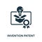 Invention Patent icon. Simple illustration from digital law collection. Creative Invention Patent icon for web design