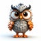 Inventive 3d Owl Illustration With Strong Use Of Color