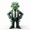 Inventive Cartoon Lizard In Business Attire: High Quality Photo With Ethical Concerns