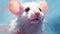 Inventive Character Designs: Little White Rat In Digital Painting Style