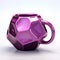 Inventive Purple Geometric Coffee Mug 3d Model With Surprisingly Absurd And Shiny Style