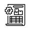 inventory adjustment report line icon vector illustration
