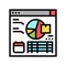inventory forecasting report color icon vector illustration