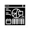 inventory forecasting report glyph icon vector illustration