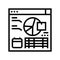 inventory forecasting report line icon vector illustration