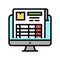 inventory report color icon vector illustration