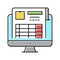 inventory report color icon vector illustration