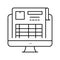 inventory report line icon vector illustration