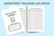 Inventory tracker KDP interior journal. Inventory information checker and product tracker logbook. KDP interior notebook. Business