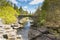 Invermoriston bridge Scotland UK Scottish tourist destination crosses the spectacular River Moriston falls