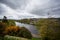 Inverness city with the River Ness and it\'s beautiful architecture under the cloudy sky