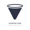 inverted cone icon on white background. Simple element illustration from Shapes concept