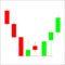 Inverted hammer, fortress, Doji and bullish engulfing candlestick chart pattern. Set of candle stick. Candle stick graph trading