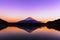 Inverted image of Mt.Fuji at early morning