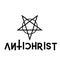 Inverted upside down Pentagram antichrist symbol