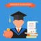 Invest in education concept. Vector illustration