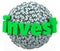 Invest Word Dollar Sign Sphere Stock Market Bond 401K Savings