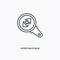 Investigate base outline icon. Simple linear element illustration. Isolated line investigate base icon on white background. Thin