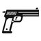 Investigator pistol icon, simple style