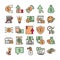 Investing business financial economy money icons set line and fill icon