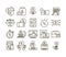 Investing business financial economy money icons set line style icon