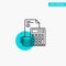 Investment, Accumulation, Business, Debt, Savings, Calculator, Coins turquoise highlight circle point Vector icon