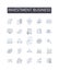 Investment business line icons collection. Finance industry, Trade market, Economic sector, Capital venture, Mtary