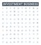 Investment business vector line icons set. Investment, Business, Finance, Stock, Trading, Profits, Returns illustration