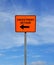 Investment Detour construction sign with arrow and blue sky -- retirement and investing concept